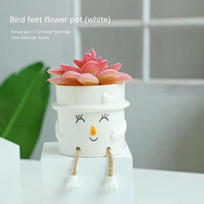 Pot de fleurs décorés, atypique et adorable