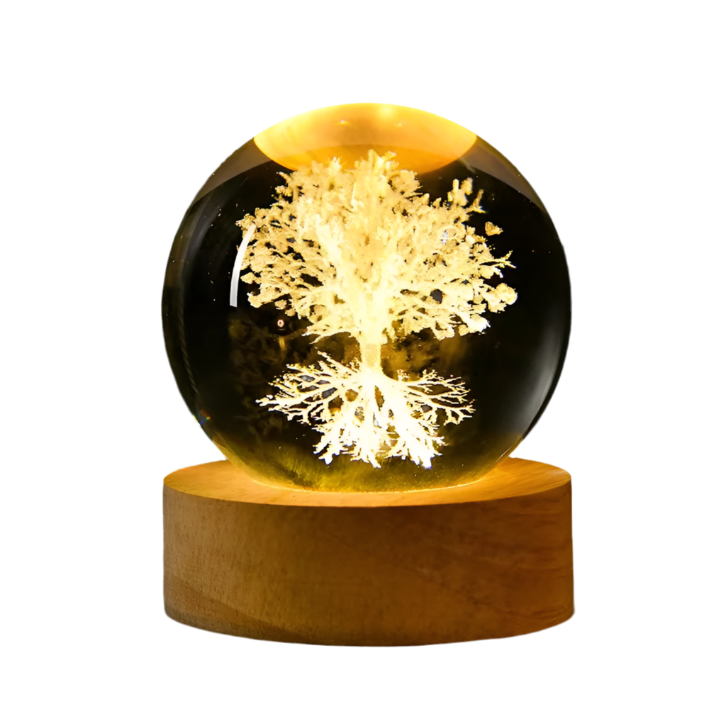 Veilleuse arbre de vie à gravure laser 3D