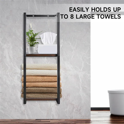 Porte-serviettes de salle de bain pour serviettes roulées