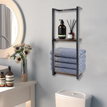 Porte-serviettes de salle de bain pour serviettes roulées