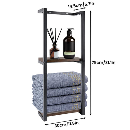 Porte-serviettes de salle de bain pour serviettes roulées