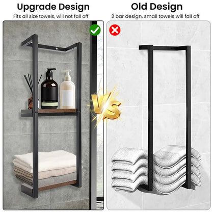 Porte-serviettes de salle de bain pour serviettes roulées