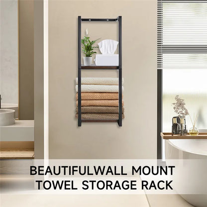 Porte-serviettes de salle de bain pour serviettes roulées