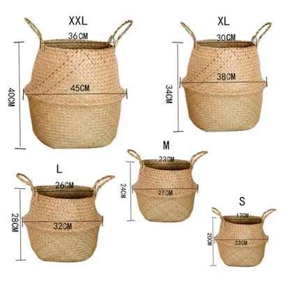 Pot de fleurs en rotin pour rangement de vêtements sales, WF1015