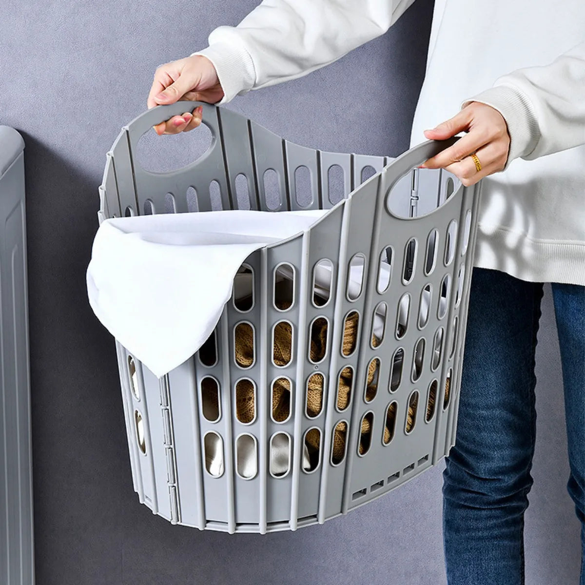 Panier à linge pliable moderne