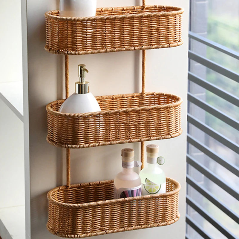 Panier mural tissé, déco pratique pour fruits, légumes ou objets