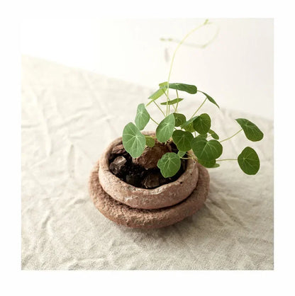 Vase en poterie brute, Pots de fleurs