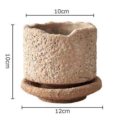 Vase en poterie brute, Pots de fleurs