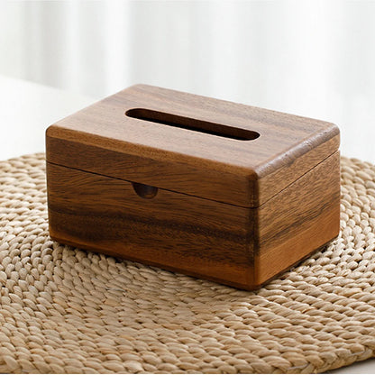Boîte distributrice de mouchoirs en noyer