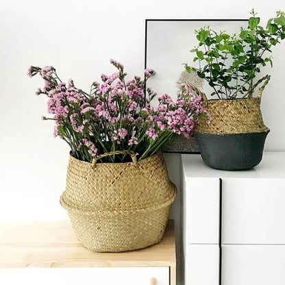 Pot de fleurs en rotin pour rangement de vêtements sales, WF1015
