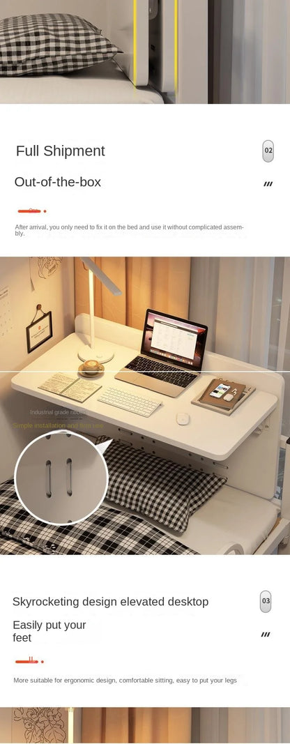 Table de lit pliable, pratique et compacte