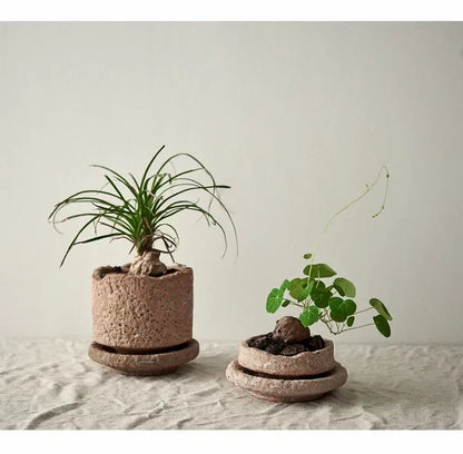 Vase en poterie brute, Pots de fleurs