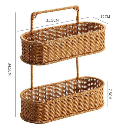 Panier mural tissé, déco pratique pour fruits, légumes ou objets
