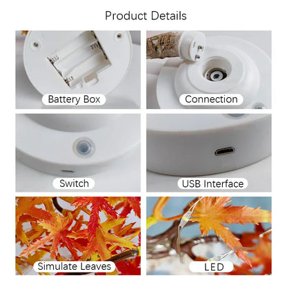 Lampe féerique d'arbre artificiel