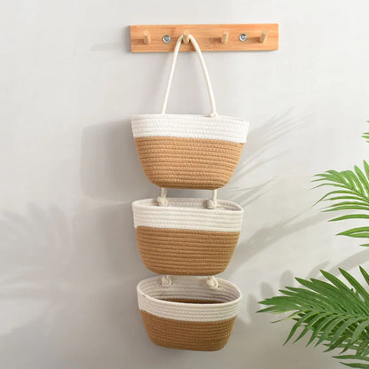 Panier de rangement mural à 3 niveaux