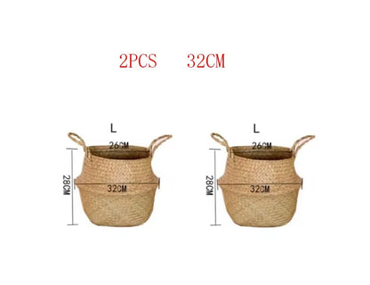 Pot de fleurs en rotin pour rangement de vêtements sales, WF1015
