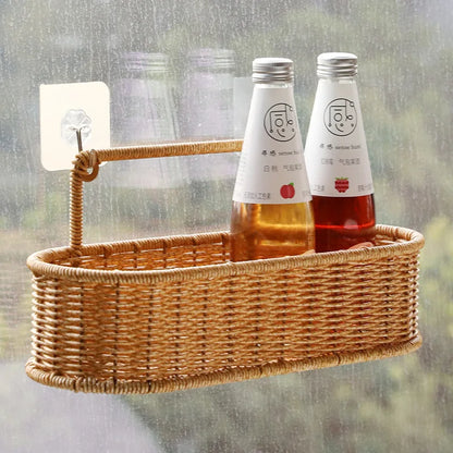Panier mural tissé, déco pratique pour fruits, légumes ou objets