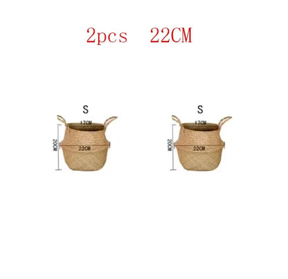 Pot de fleurs en rotin pour rangement de vêtements sales, WF1015