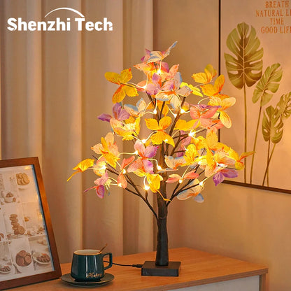 Lumières d'arbre de table, LED décorative