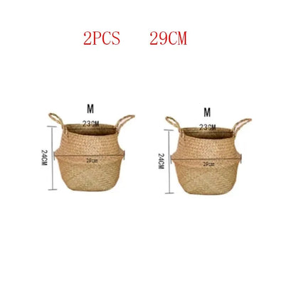 Pot de fleurs en rotin pour rangement de vêtements sales, WF1015