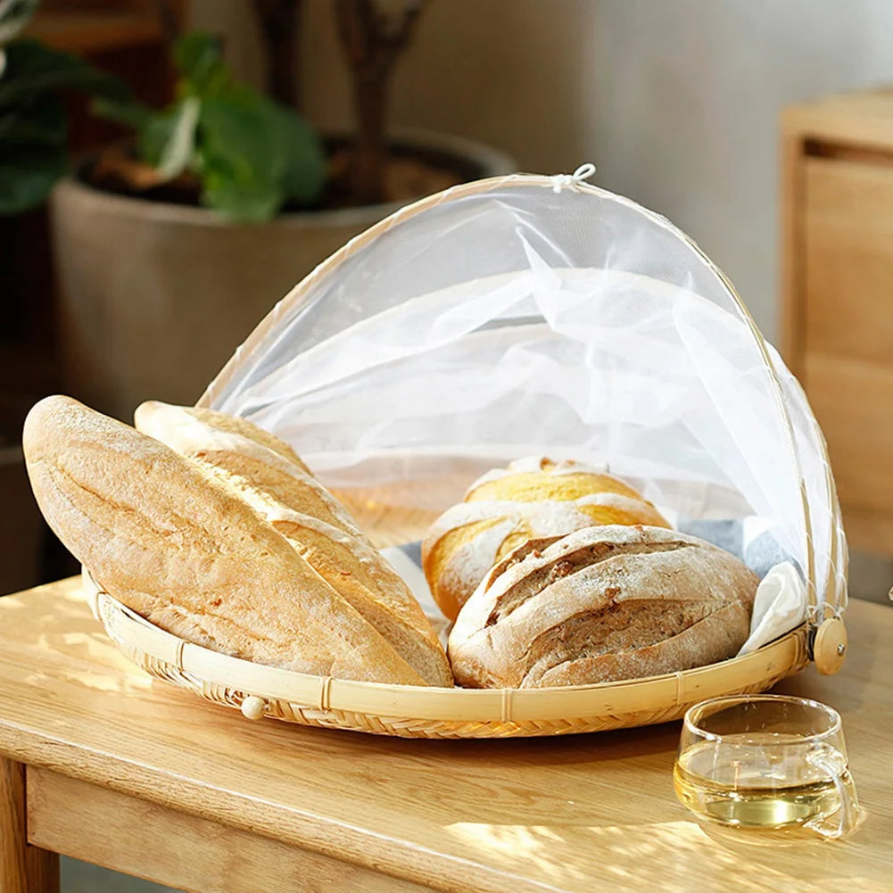 Panier de tente alimentaire tissé à la main, plateau de stockage