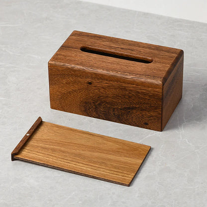Boîte distributrice de mouchoirs en noyer